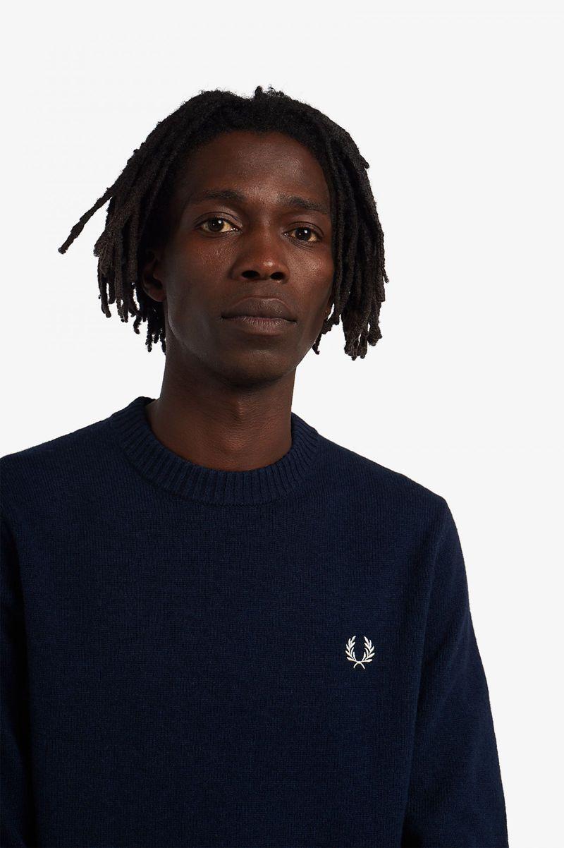 Dark Grey Fred Perry Tipped Crew Neck Jumper Men's Knitwear | PH 1325JPQJ